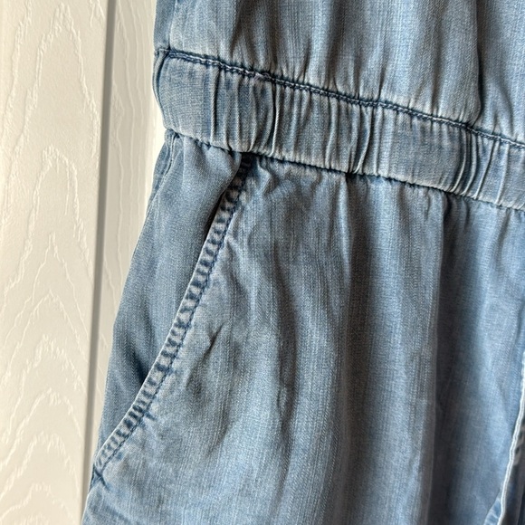 Allsaints Penny Playsuit Denim Color Surplice V-neck Romper size 6 - Picture 9 of 16